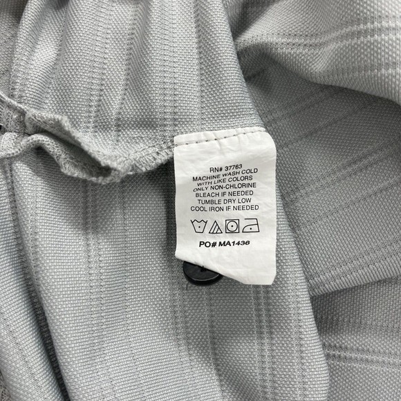 Pga Tour Polo Shirt Mens Size XXL Light Gray Stripe Golf Henley Short Sleeve - Picture 9 of 11